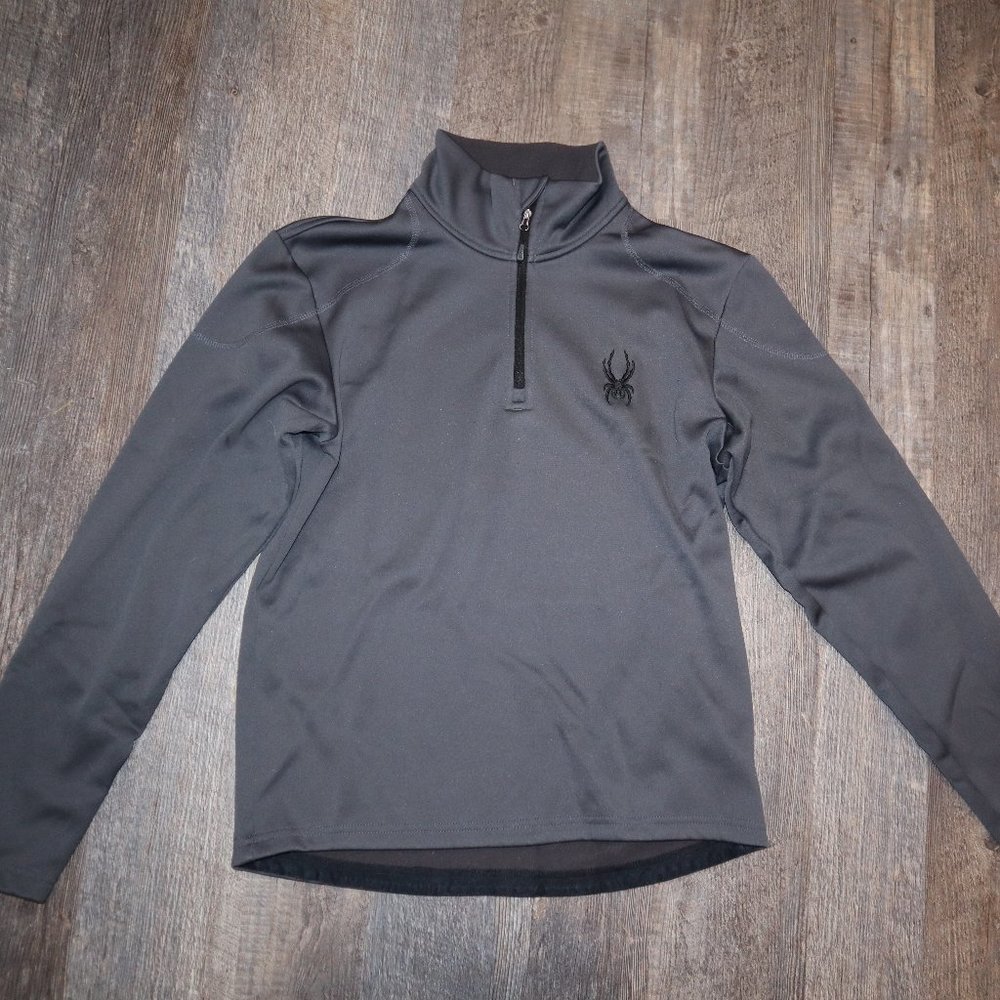 Spyder Lite-Weight Pullover Jacket, Men's Small, 1/4 Zip, Gray